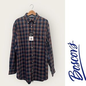 NWT Boscov’s‎ Architect Men's Big & Tall Plaid Shirt, Size LT, MSRP $55